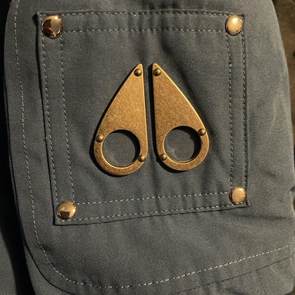 Moose Knuckles Blue and Black Outerwear